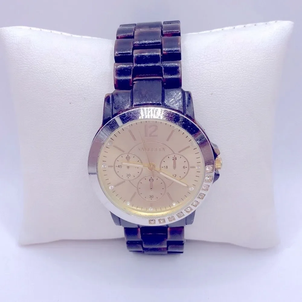 Working! Ladies Valletta Acrylic Tortoiseshell Band Watch